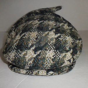 Vintage Bugatti Houndstooth Zeitungsjunge Cabbie Kappe Mütze kariert grün Größe 6 3/8 Schottland - Bild 1 von 9