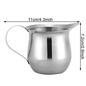 Stainless Steel Milk Frothing Pitcher Cup For Latte Art 90/240ml Kitchen Jug - Picture 1 of 4