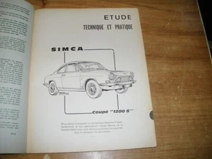 REVUE TECHNIQUE SIMCA 1200 S - Imagen 1 de 2