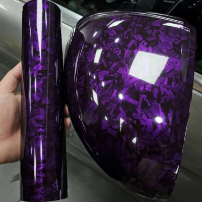 Vinyl Wrap Glossy Purple Sticker Forged for Car Body Films Carbon Fiber Wrapping - Image 1 of 4