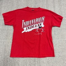 Vintage Indianapolis Indians Shirt Mens XL Red 1990s MLB Baseball AAA