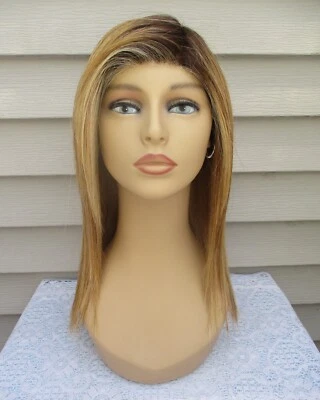 Pelucas Para Cada Mujer Peluca JOYA Encaje Frontal RUBIO CARAMELO Enraizado Mono Parte Foto 1 de 4