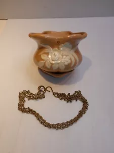 Rara Cesta Colgante de Cerámica Arte Weller-DEFECTOS - Imagen 1 de 10