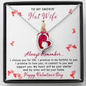 To my Smokin' Hot Wife Necklace, I Love You Valentine's Day Gift from Husband - Picture 1 of 8
