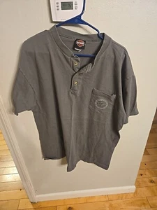 Harley Davidson Living Legend Short Sleeve Henley Shirt Mens XL Tifton GA - Picture 1 of 6