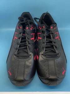 NIB PUMA Tazon 6 Black Hot Pink Sneakers Women’s 9 - Picture 1 of 4