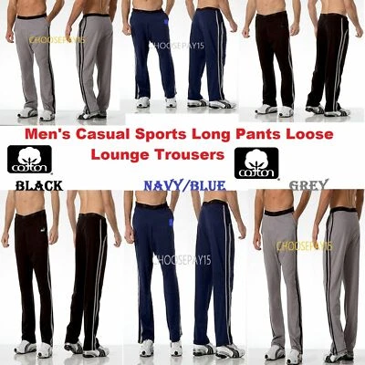 Conjunto de 2 pijamas informales sueltos de salón para hombre pantalones largos deportivos correr baile yoga  Foto 1 de 4