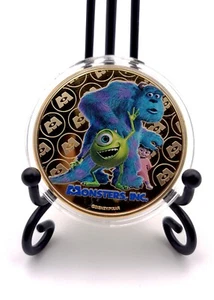 Médailles / pièces Disney plaqué or colorisée / Bob et Sully - Monstre et Cie - Picture 1 of 2