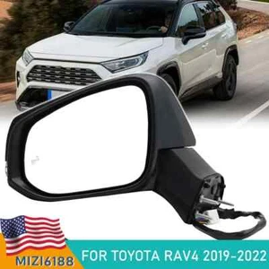 Left Driver Side Mirror Assembly for 2019-2024 Toyota RAV4 Power Heated Signal - Picture 1 of 11