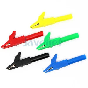 2pcs 4mm Insulated Alligator Clip Test Connect Crocodile Banana Plug CL4258 - Picture 1 of 5