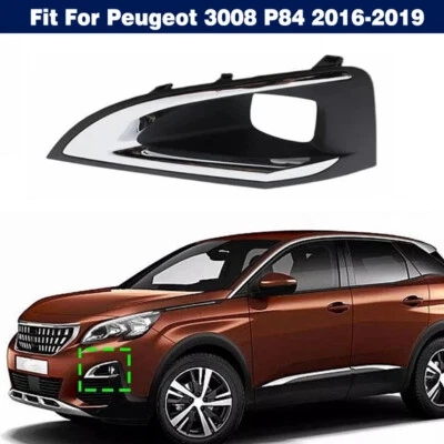 Faro antiniebla delantero izquierdo rejilla cubierta bisel embellecedor para Peugeot 3008 P84 2016-2019 Foto 1 de 4