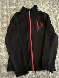 Spyder Jacket Kids Medium 10/12 Black Full Zip Casual Outdoors Youth - Picture 1 of 3
