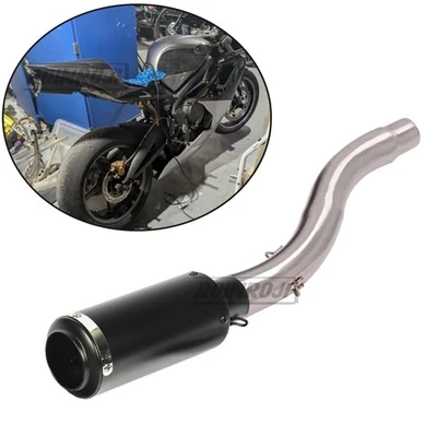 Deslizable para Triumph Daytona 675R 2006-2012 escape fuerte enlace medio silenciador tubo puntas  Foto 1 de 4