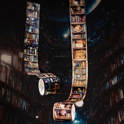 6Rolls Magical Bookshelf PET Sticker Waterproof Scrapbooking Decorative Tape - image 1 of 4