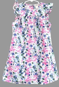 Crewcuts Girls Floral Flowers Easter Spring Dress A-line Ruffle Sleeves **7** - Picture 1 of 4