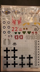 48-038 ME109 Aeromaster Decals Augsburg Eagles 1