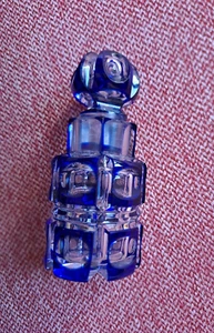 Baccarat, Flacon de parfum, Art Déco, bleu cobalt - Imagen 1 de 10
