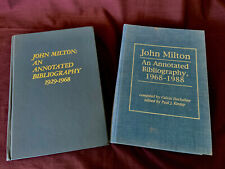 John Milton: Anotated Biographical 1929-1958 & 1968-1988 2 Vol.1969, 1996