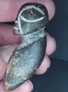 Hongshan Alien Nephrite Jade Figure Pendant - Picture 1 of 12