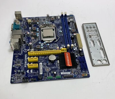 Foxconn H61MXV Socket 1155 Motherboard / System Board with Backplate - Image 1 of 4