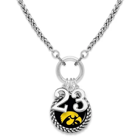 Iowa Hawkeyes Graduation Year 2023 Silver Chain Necklace Jewelry Licensed IU Cover