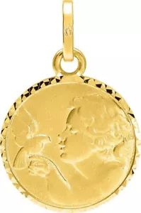 Medalla Ángel Y Hirondlle de Oro Amarillo 18 Quilates - Imagen 1 de 3