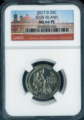 2017-D Ellis Island Quarter NGC MS66 PL Quality - Image 1 of 2