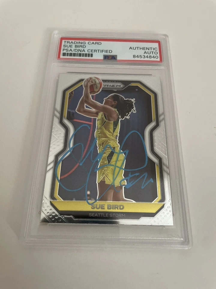 Sue Bird Autograph 2021 Panini Prizm No 65 Card PSA Seattle Storm NBA HOF - Image 1 of 2