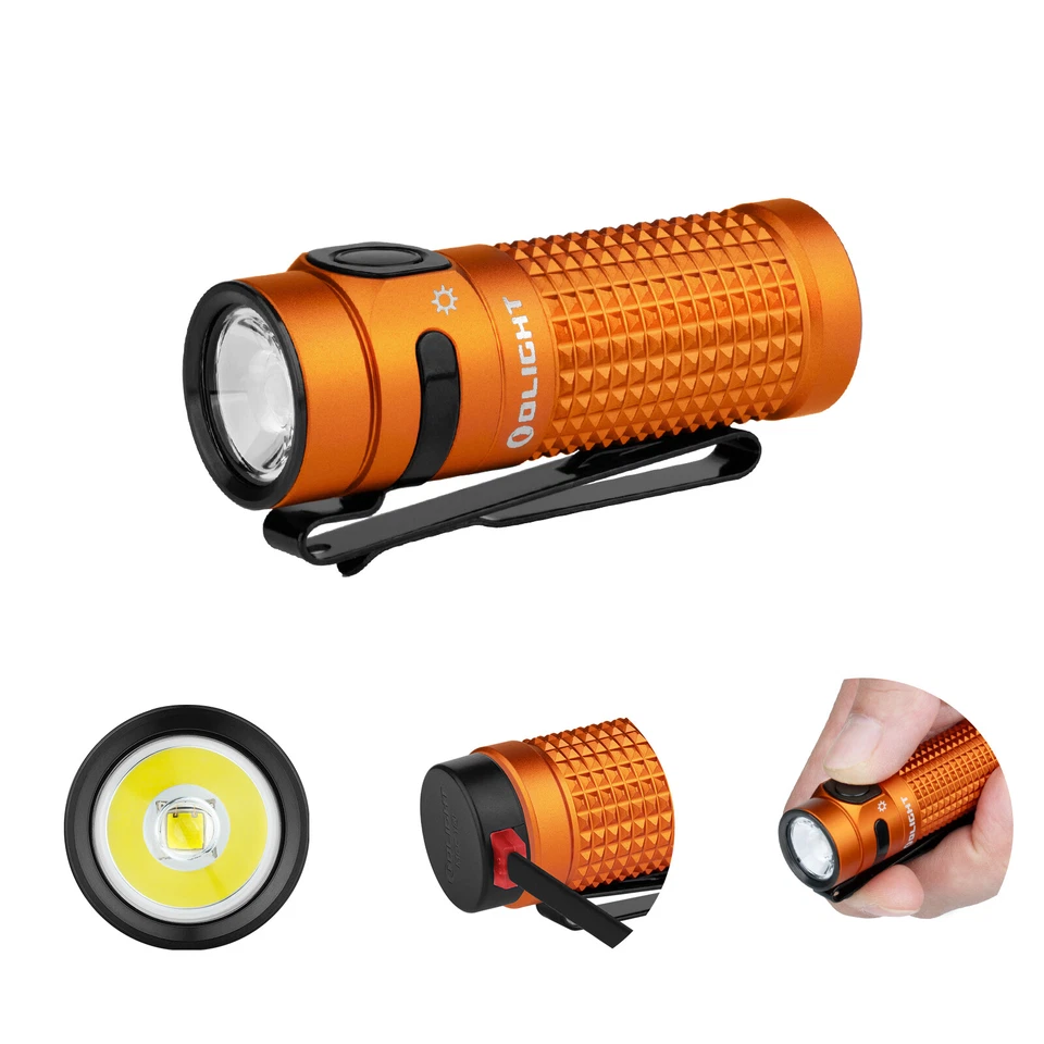 Olight Baton 4 Powerful EDC Rechargeable Flashlight 1,300 Lumens IPX8 -Orange - Image 1 of 4