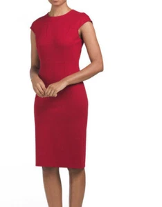 $ 368 Neu mit Etikett DVF Hadlie Flügelärmel knielanges rotes Wunschkleid Größe 10 - Bild 1 von 10
