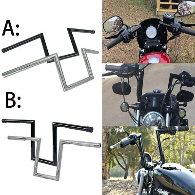 For Honda Shadow VT 750 1100 / VTX 1300 1800 8" 10" Rise 1" Ape Hanger Handlebar - Image 1 of 4