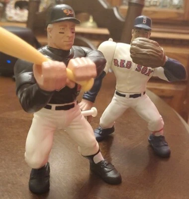 1999 Cal Ripken Jr. And Pedro Martinez MLBPA action figures, swinging bat/pitch - Image 1 of 4