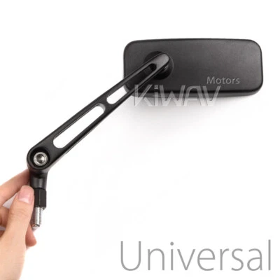 US Duty Paid black mirrors aluminum cnc fits Harley-Davidson softail dyna v-rod - Image 1 of 4