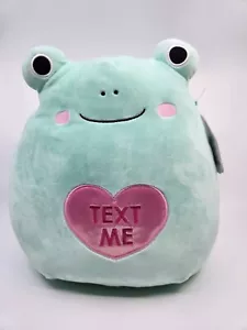 Baratelli 12" Squishmallow Frog Green Plush Valentines 2023 Text Me Heart NWT - Picture 1 of 13