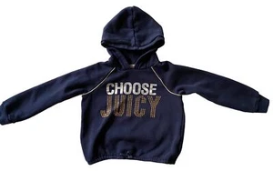 Choose Juicy” Navy Hoodie with gold piping, Sz:7 - Picture 1 of 6