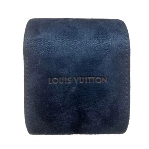 Rank S! Louis Vuitton Watch Case Leather Box Dark Blue Navy From JAPAN Rare - Picture 1 of 5