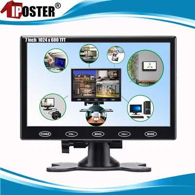 7" Portable Monitor LCD Screen Built-in AV VGA HDMI Speaker AV for PC Car Camera - Image 1 of 4