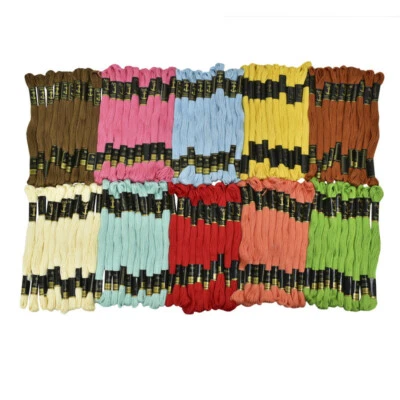 Anchor Threads Hand Craft Cross Floss Stitch Multicolor Sewing Skeins 100 PCS - Image 1 of 2