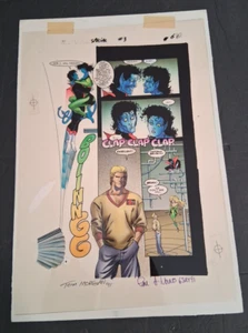 X-Men Excalibur fumetto originale Cel e sfondo TOM MORGAN & Paul Mounts 1991 - Foto 1 di 19