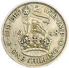 1948 Great Britain One 1 Shilling Coin KM# 864 Europe EXACT COIN SHOWN FREE SHIP