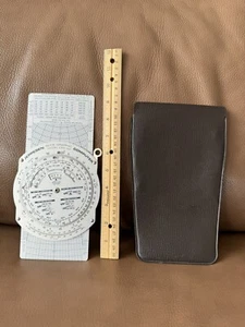 JEPPESEN Pilot Aviation Aluminum CGS Computer w/Pouch ~ Model CSG 4A - Picture 1 of 9