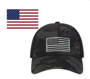 USA American Flag Camo Hat - Picture 1 of 4