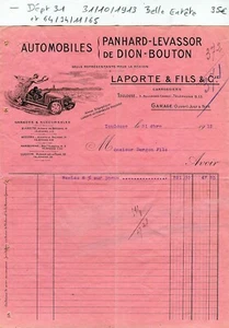 Dépt 31 - Toulouse 9 Bld Carnot -  Autos Panhard-Levassor & De Dion Bouton 1913 - Picture 1 of 1