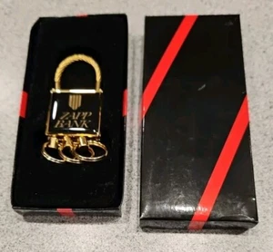 COOL Old ZAPP BANK St. Cloud MN Gold-tone Unused Keyring w/Box NIP Detatchable - Picture 1 of 12