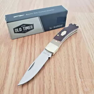 Schrade Old Timer Folding Knife Stainless Steel Blade Sawcut Delrin Handle 3OT - Picture 1 of 16