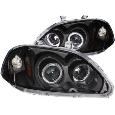 Faros proyectores ANZO 121068 para Honda Civic 1996-1998 con halo negro Foto 1 de 4