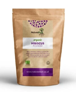 Hojas de flores de hibisco orgánico en polvo - natural puro | crecimiento del cabello | té de hierbas - Imagen 1 de 7