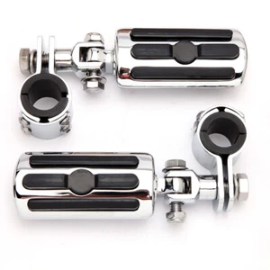 Reposapiés de motocicleta reposapiés estriberas de carretera 25 mm 32 mm protector de motor cromado EE. UU. - Imagen 1 de 16