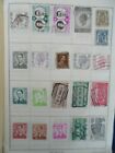 WORLD USED STAMPS BELGIUM TO GREECE - 12 SEPERATE PAGES (see 12 scans) 