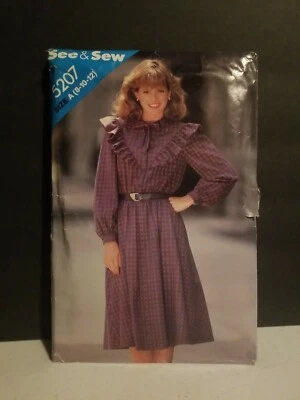 See And Sew Pattern 5207 sz 8-12 misses dress Cut - Image 1 of 3
